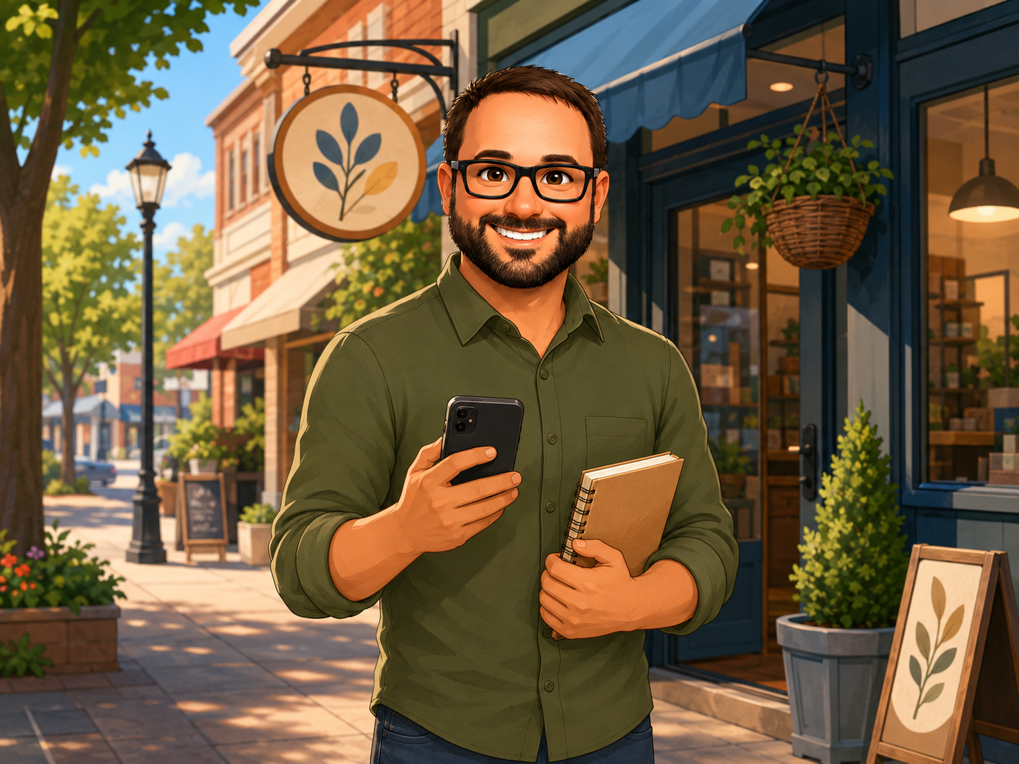 Matt working with a client